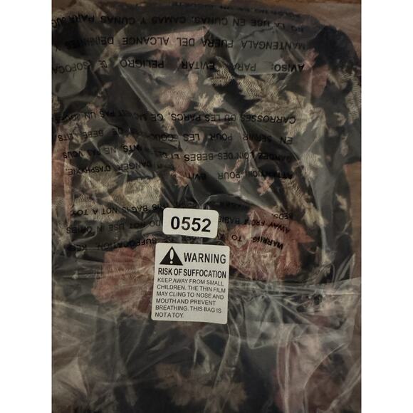 Denim & Supply Ralph Lauren Whimsigoth Fairy Floral Sheer Black Lace Top Size XL - Picture 6 of 8